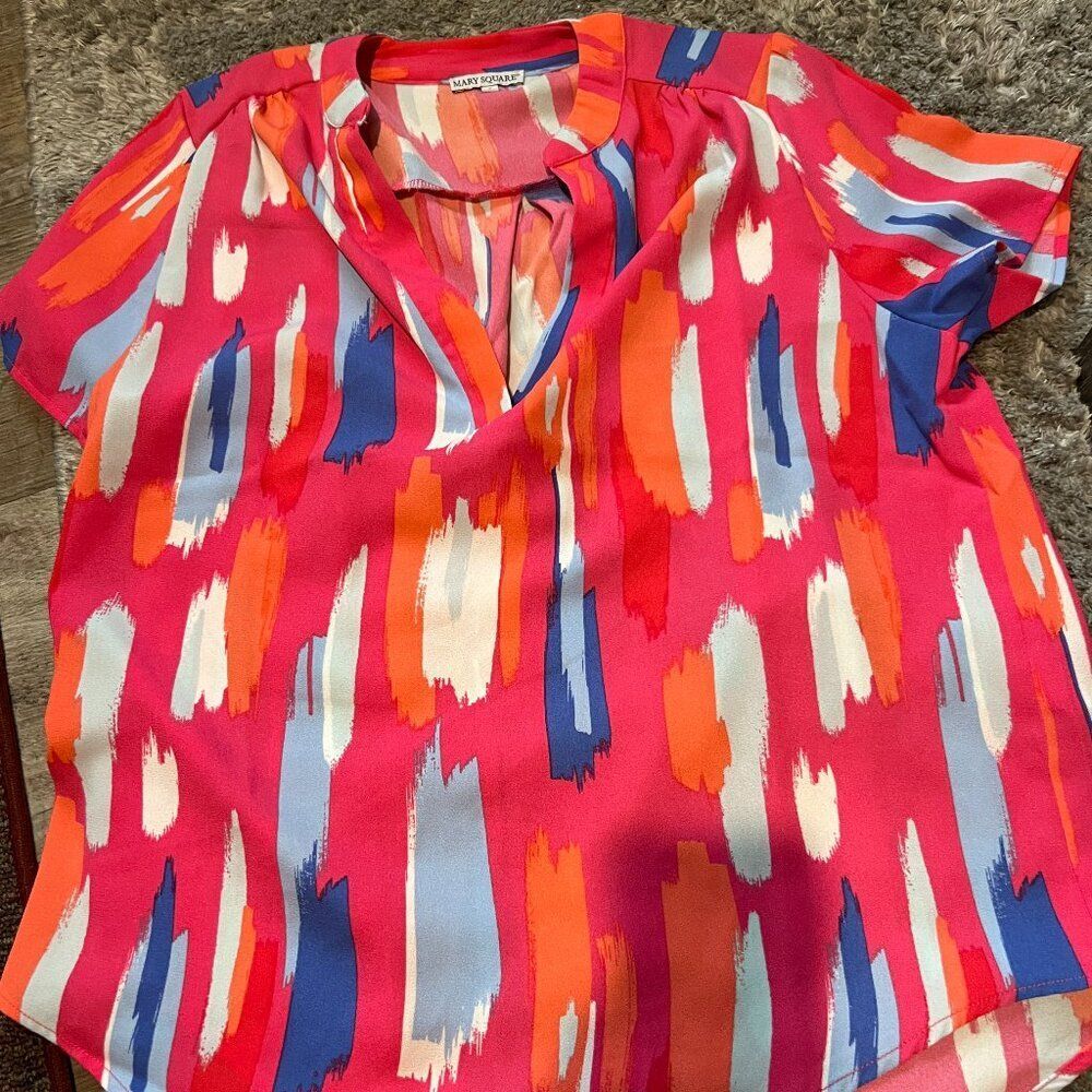 Mary Square small pink‎ top